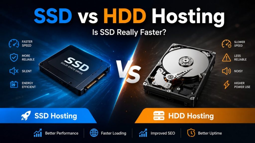 SSD vs HDD hosting speed comparison